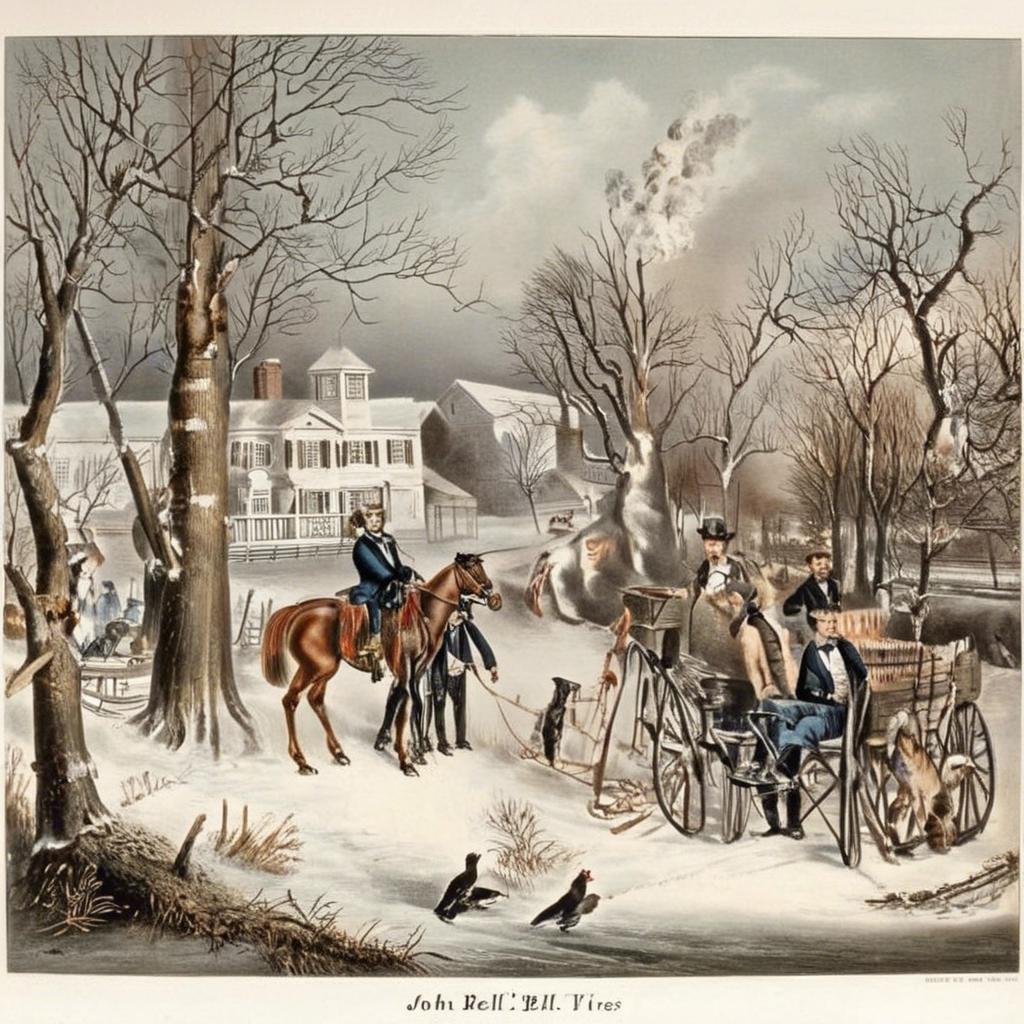 Die Anfänge von John Bell als Künstler bei ​Currier und Ives