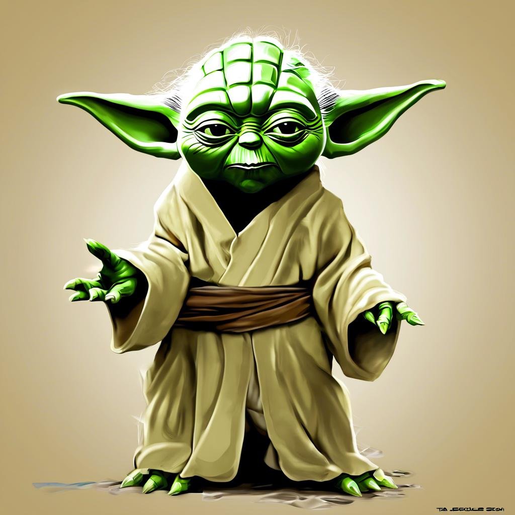 Eine Neuinterpretation eines Klassikers:‍ Yoda Lisa von Tadas Sokolovas